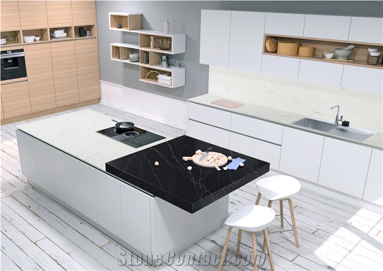 Kitchen Countertop Artificial Quartz Stone Island Countertop