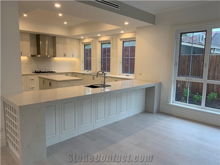 Kitchen Countertop Artificial Quartz Stone Island Countertop