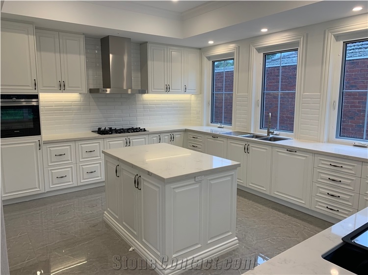 Kitchen Countertop Artificial Quartz Stone Island Countertop