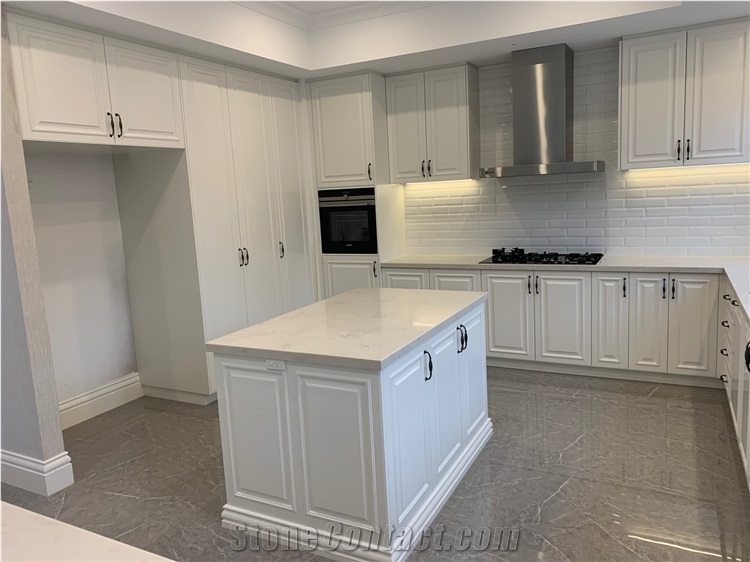 Kitchen Countertop Artificial Quartz Stone Island Countertop