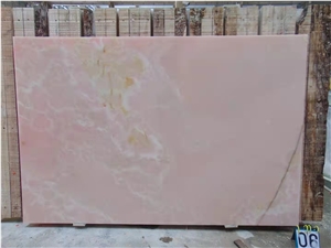 2021 Popular Pink Rosa Onyx Slab For Kitchen And Island