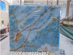 Beautiful Blue Onyx Slab Tile For Wall And Background