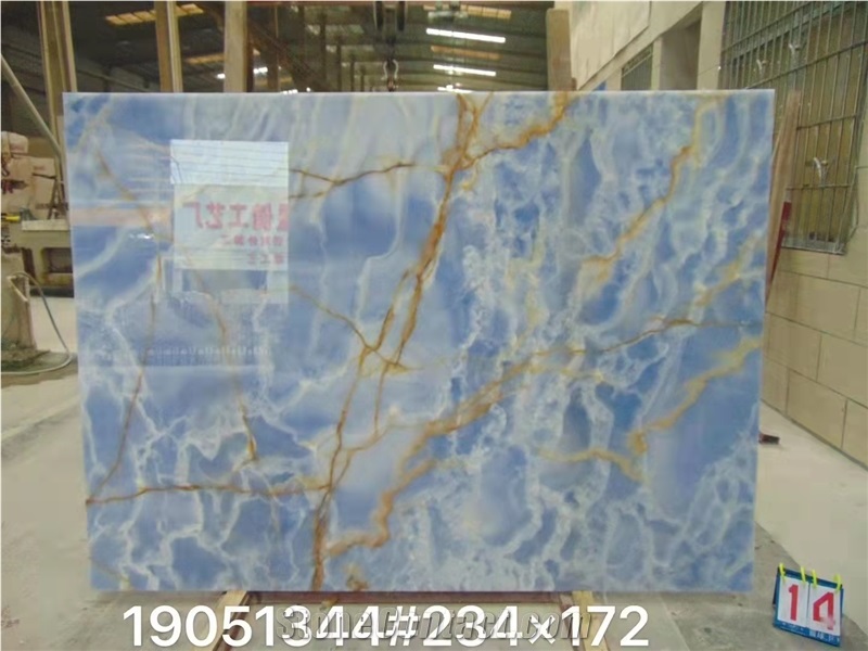 Beautiful Blue Onyx Slab Tile For Wall And Background