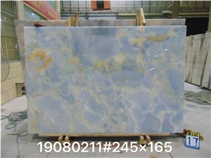 Beautiful Blue Onyx Slab Tile For Wall And Background