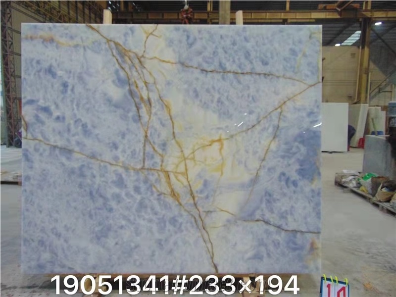 Beautiful Blue Onyx Slab Tile For Wall And Background