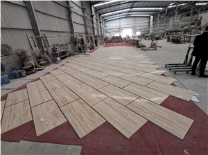 Beige Roma Travertine Slab Tiles Outside Cover