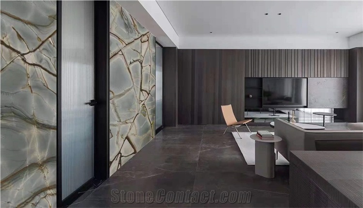 Brazil Blue Roma Quartzite Rectangle Table Top Dinner Use