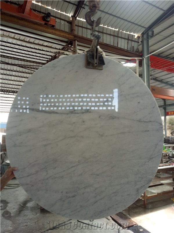 Kitchen Design Table Top White Natural Marble Slab House Use