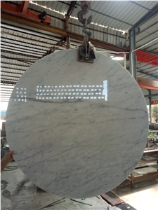 Kitchen Design Table Top White Natural Marble Slab House Use