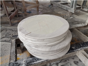 Kitchen Design Table Top White Natural Marble Slab House Use