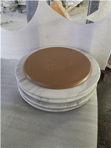Kitchen Design Table Top White Natural Marble Slab House Use