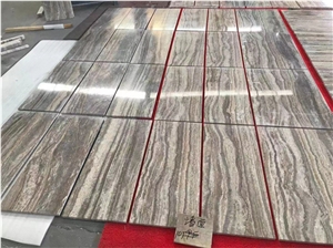 Natural Polished Silver Grey(Light)Travertine Tiles
