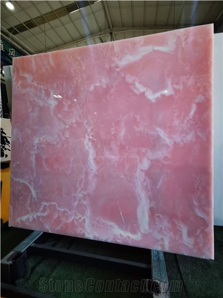Pink Onyx For Bathroom Slab & Tiles
