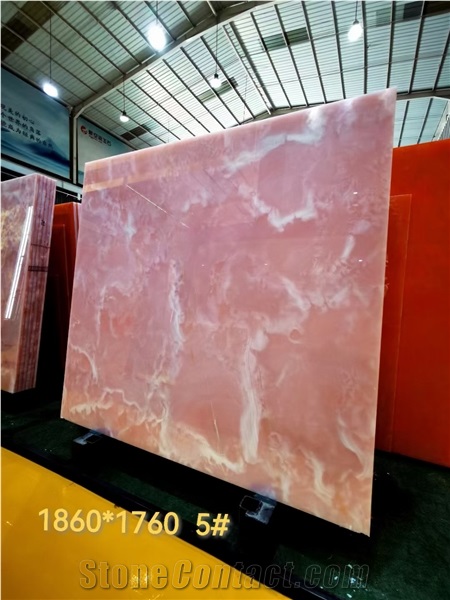 Pink Onyx For Bathroom Slab & Tiles