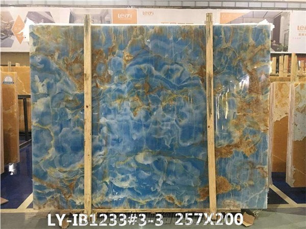 Polished Blue Onyx Slab For Wall Tile & Bathroom Tile