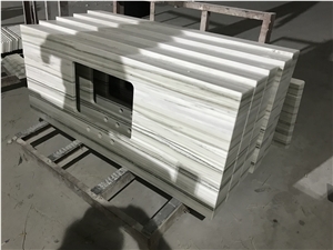 Italy Marmara Calacatta White Marble Stone Bath Countertops