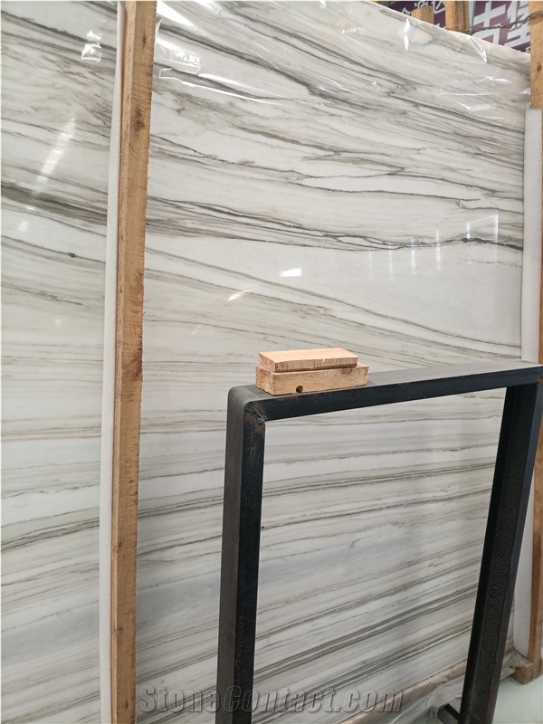 Marmara Equator Calacatta White Polish Marble Tiles Slabs
