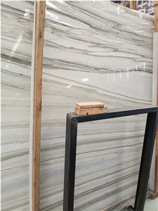 Marmara Equator Calacatta White Polish Marble Tiles Slabs