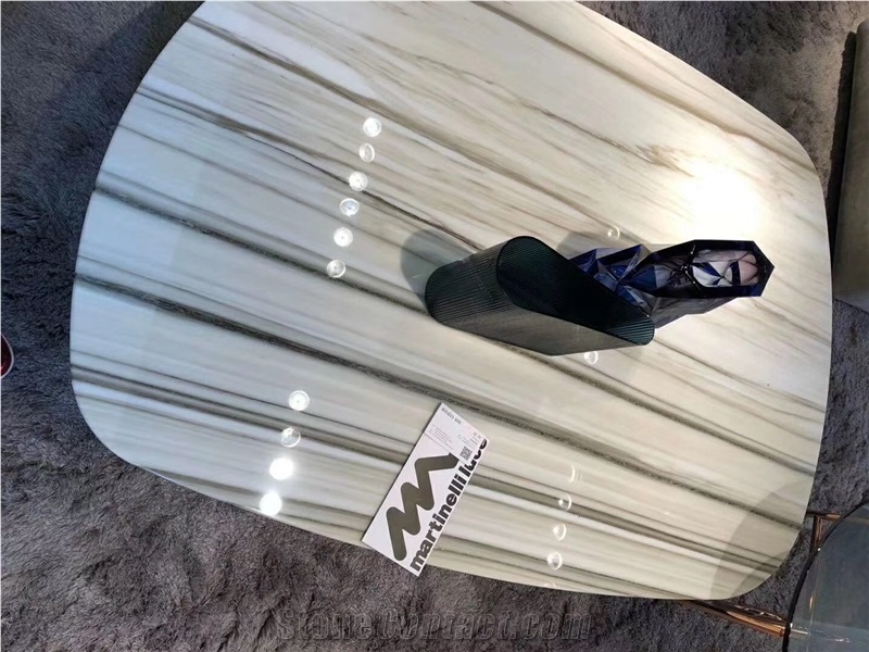 Marmara Equator Calacatta White Polish Marble Tiles Slabs