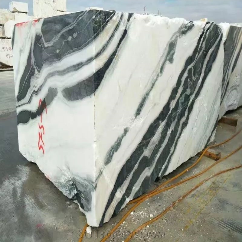 Panda White Marble Bathtub, Black Stone Bath Tub