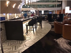 Zebrino Marmara Equator Calacatta White Marble Mosaic Tiles
