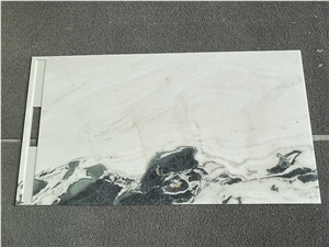 Panda White Marble Composite Shower Tray