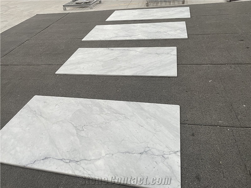 White Carrara Marble Composite Honeycomb Rectangle Table Top