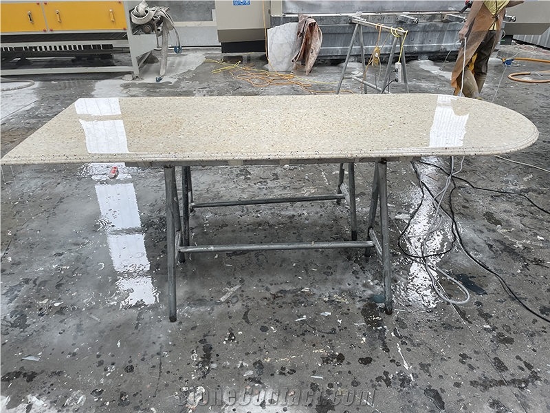 Yellow Terrazzo Tabletops Artificial Stone Table