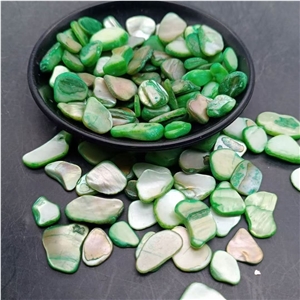 3D Convex Art Green Color Mop Shell Mosaic  Mother Of Pearl