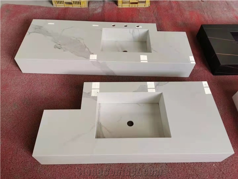 Calacatta Sintered Stone Slab Interior Kitchen Design
