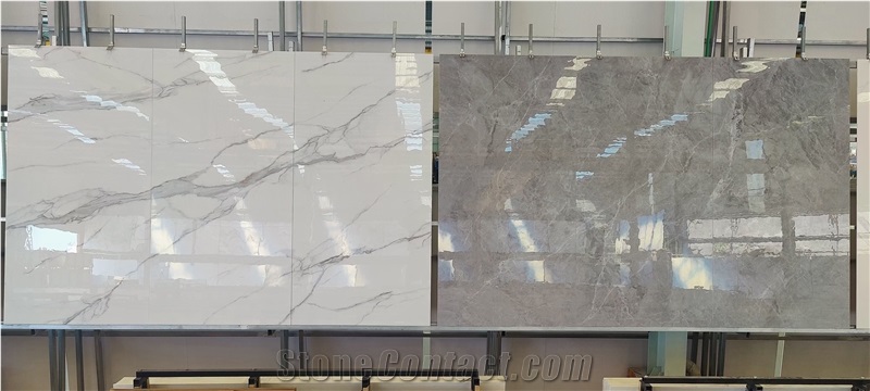 Calacatta White Marble Looks Sintered Stone Slabs