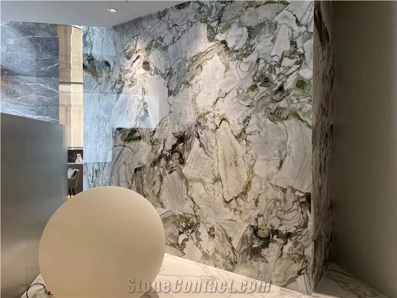 Ice Jade Green Stone Artificial Sintered Stone Slab
