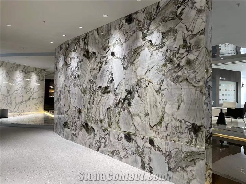 Ice Jade Green Stone Artificial Sintered Stone Slab