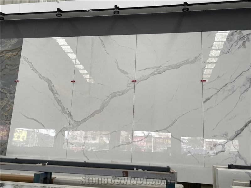 Sintered Stone Slab Interior Kitchen Design Porcelain Tile