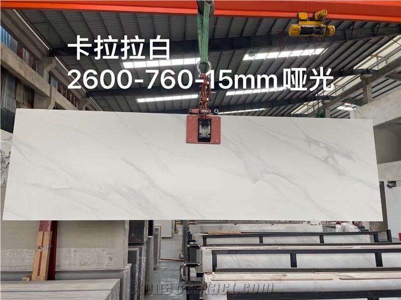 WHITE MARBLE SINTERED STONE SLAB PORCALAIN TILE