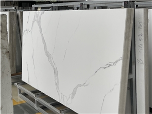White Sintered Stone Slab  Porcelain Interior Kitchen Design