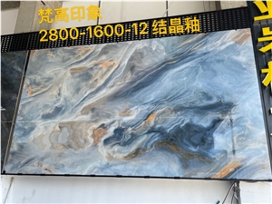 White Sintered Stone Slab  Porcelain Interior Kitchen Design