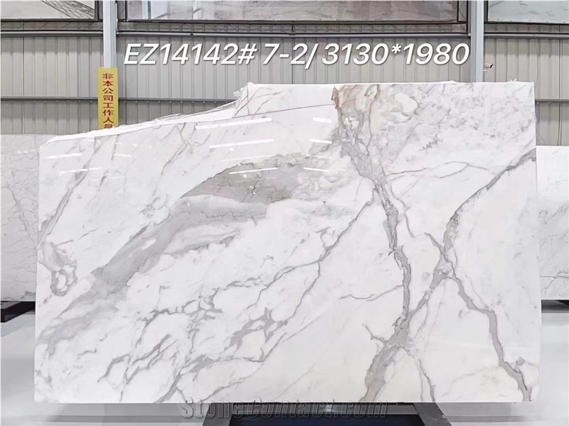 Calacatta White Statuario Carrara Marble Excellent Slabs