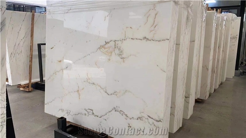 China Cheap Calacatta White Statuario Carrara Marble Slabs