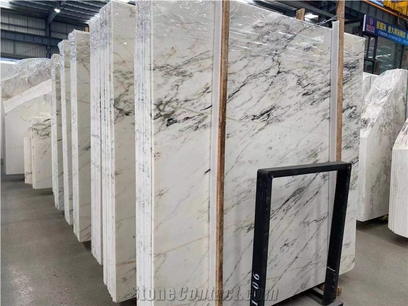 China Cheap Calacatta White Statuario Carrara Marble Slabs