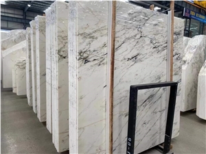 China Cheap Calacatta White Statuario Carrara Marble Slabs