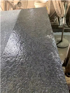 Dark Grey Black Basalt Lava Paving Stone Flamed