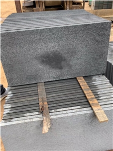 Flamed Black Dark Blasalt Lava Stone