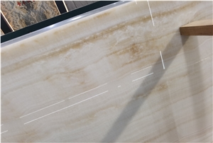 Light Vein White Onyx Vein Cut