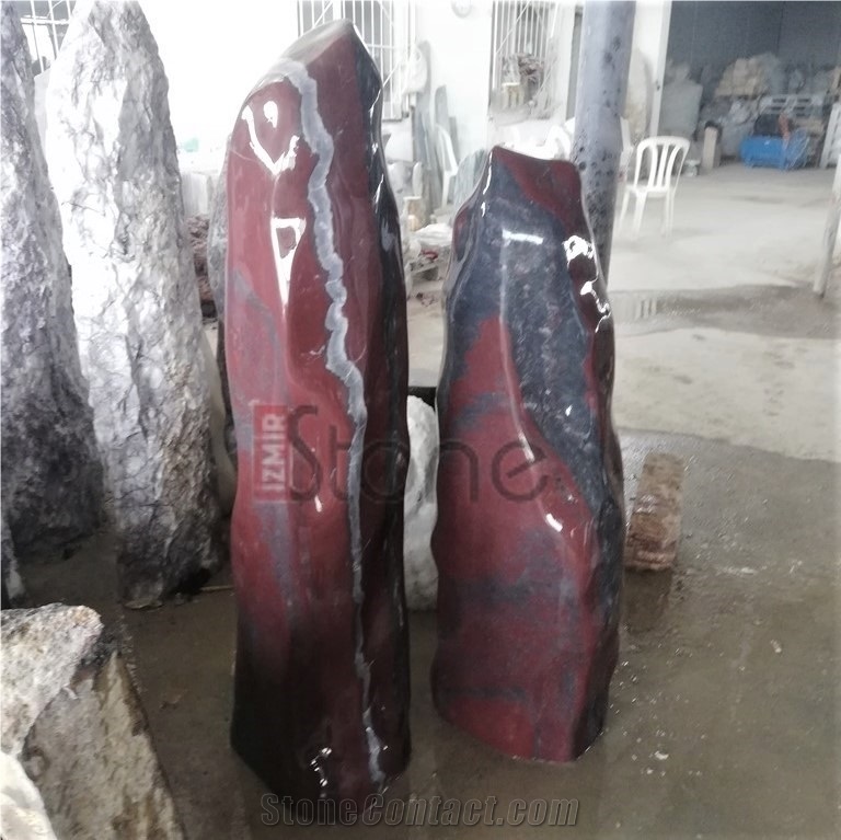 Aegean Red/Bordeaux Marble Monolith