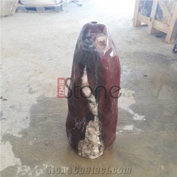 Aegean Red/Bordeaux Marble Monolith