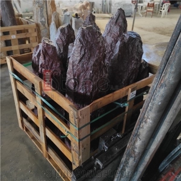 Aegean Red/Bordeaux Marble Monolith