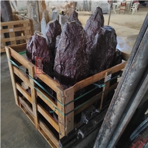 Aegean Red/Bordeaux Marble Monolith