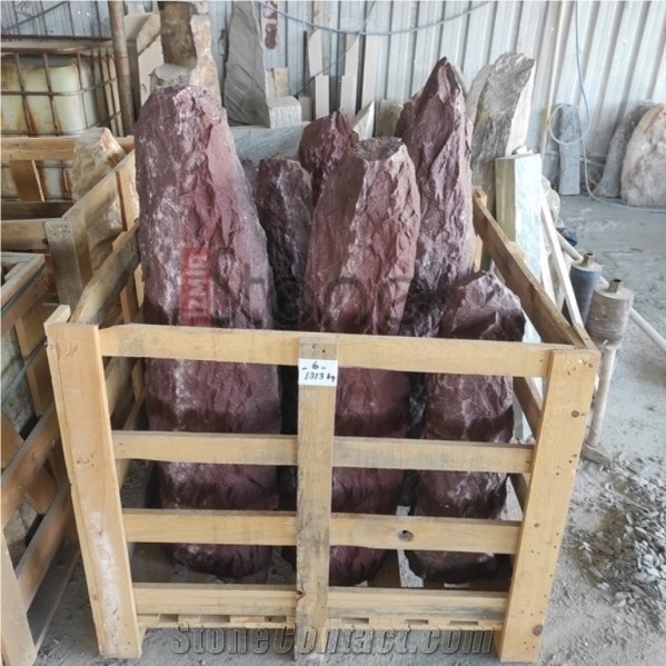 Aegean Red/Bordeaux Marble Monolith