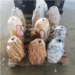 Angel Spark-Striped Onyx Monoliths-Standing Stones